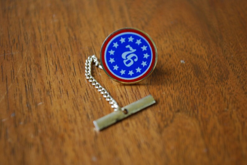76 tie tack vintage political tie tack bi centennial tie tack political rally spirit of 76