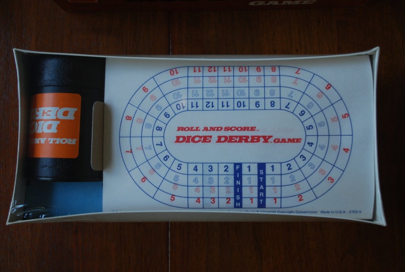 Vintage Dice Derby Game Casino Night Game Night E. S. Etsy
