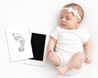 Baby Handprint & Footprint Clean-Touch Ink Pad Kit – Mess-Free Newborn Keepsake Gift, Safe Baby Memory Print