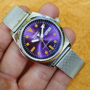 Seiko 5 Automatic Purple - Etsy