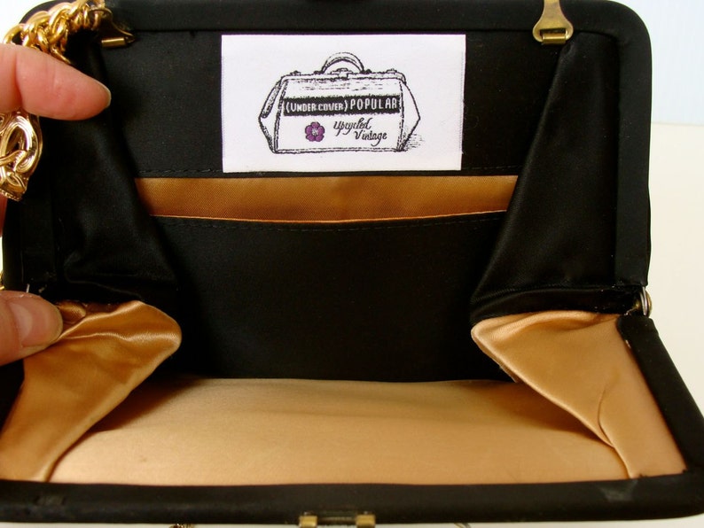 Vintage Handbag With Green Butterfly and White Circles Free Etsy