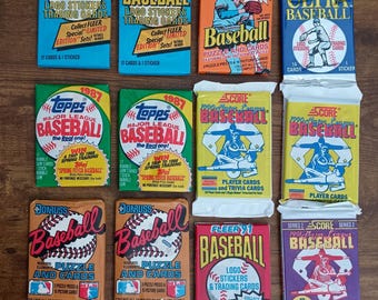 12 Packs "Bo & Barry Breakout" box| Possible Bo Jackson Barry Bonds RCs Baseball Cards | 12 Sealed Packs 180 cards | Bundle by NostalgiaRips