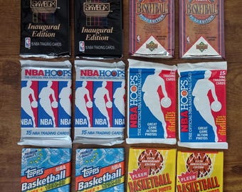 Michael Jordan-possible Basketball Card Packs | 1989-1992 Sealed Vintage Bundle | 12 Sealed Packs 174 cards