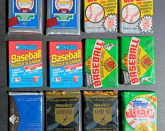 Ken Griffey Jr possible Rookie, Bubble Cards incl 1989 Upper Deck | 12 Sealed Packs 162 cards | "Chasing The Kid" Bundle by NostalgiaRips
