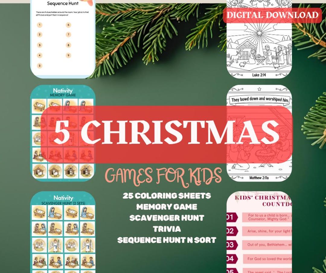 Christmas Games Bundle (5 Activities) | Fun Holiday Kids Games ...