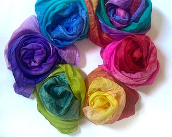 Play Silk 6 pc set 35 x 35 Waldorf Children Rainbow