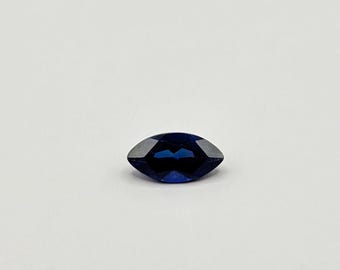 1.20 Carat Lab Created Blue Sapphire, Marquise Cut Loose Gemstone