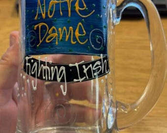 Notre Dame Fighting Irish Glass Mug/Stein
