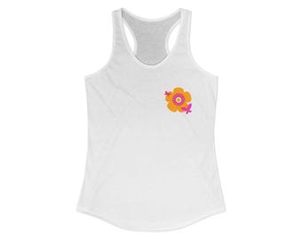 Mas Flores, Menos Drama, Women's Ideal Racerback Tank