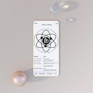 Modern tech inspired invitation with minimalist layout.