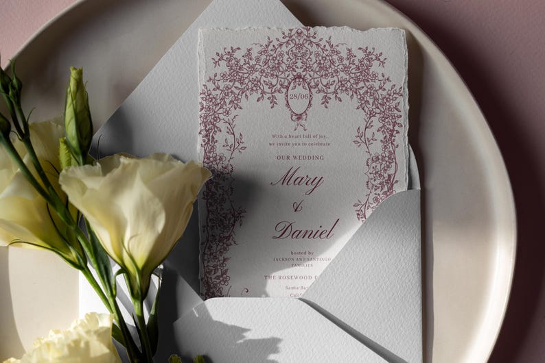 Regency Wedding Invitation Suite, Invitation