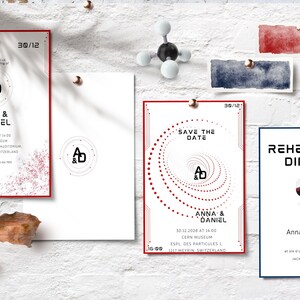 Minimalistic wedding stationery for contemporary weddings.