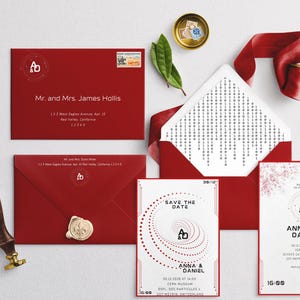 Elegant digital wedding invitation template with clean design