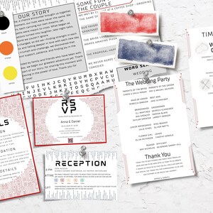 Printable Canva wedding invitation set with RSVP card
