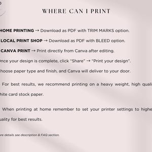 Wedding invitation printing guide for home printing, local print shops and Canva Print