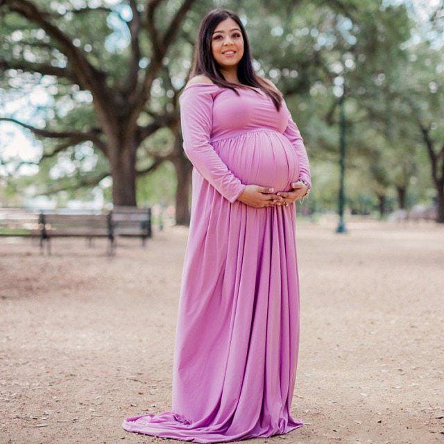 Pink off the Shoulder Maternity Dress - Etsy