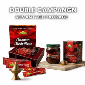 Natural Ottoman Mesir Paste 2-Pack 385g | Essence of Turkish Power | Signature Spice Blend | Avantage Package