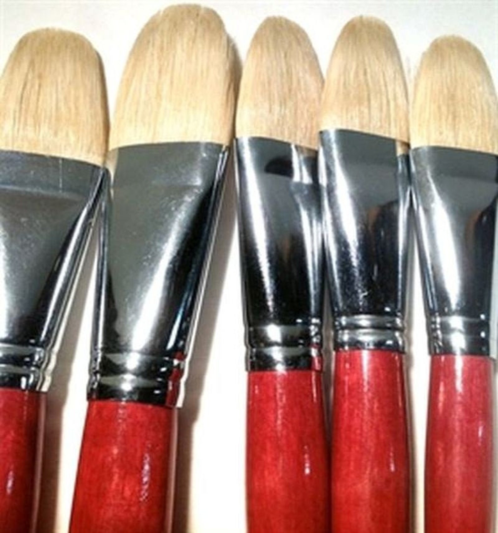 Bristle Hair Filbert Style Paint Brush Set 5 Pieces ART6156 Etsy