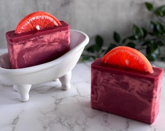 Spiced Cranberries Soap Bar (6.5 oz) | Christmas Artisan Soap | Holiday Gift | Christmas Gift | Stocking Stuffer