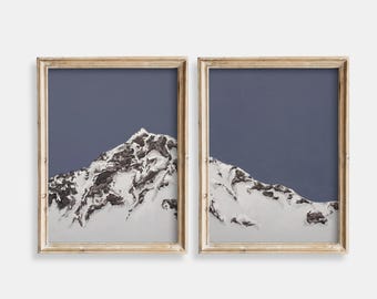 Láminas artísticas de Mountaintop Pair (juego de 2)
