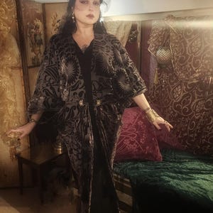 Tosca - Aubergine Devoré Cocoon Coat