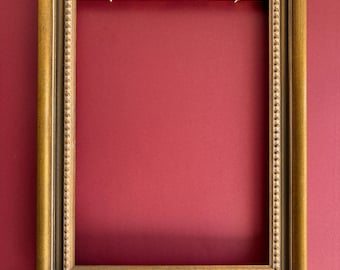 装飾的な金色の木製写真額縁 華やかなゴールドのフィレンツェ風木製フォトフレーム、彫刻アクセント