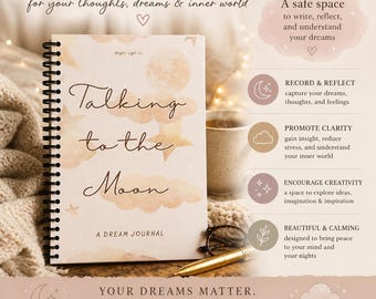 Talking to the Moon Dream Journal | Night Reflection Sleep Diary (5.5x8.5)