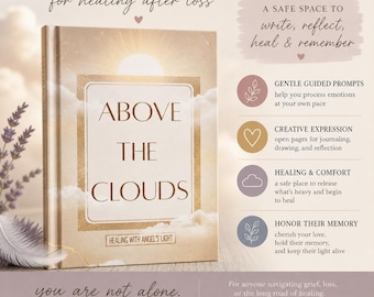 Grief Journal for Healing After Loss | Guided Journal for Coping with Grief | Creative Grief Workbook | Above the Clouds Hardcover