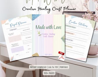 Creative Healing Craft Planner | Printable Art Journal (100+ Pg PDF Download)