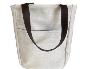 Library book tote, heavy duty dark academia bag