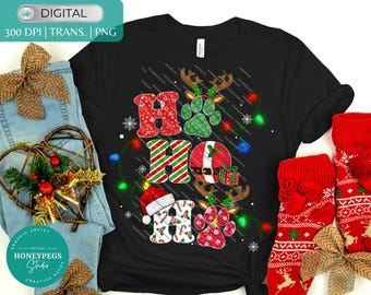 Weihnachten HOHOHO Pfotenabdruck PNG Design Datei