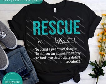 Frase para mascotas rescatadas (archivo SVG digital para descarga)
