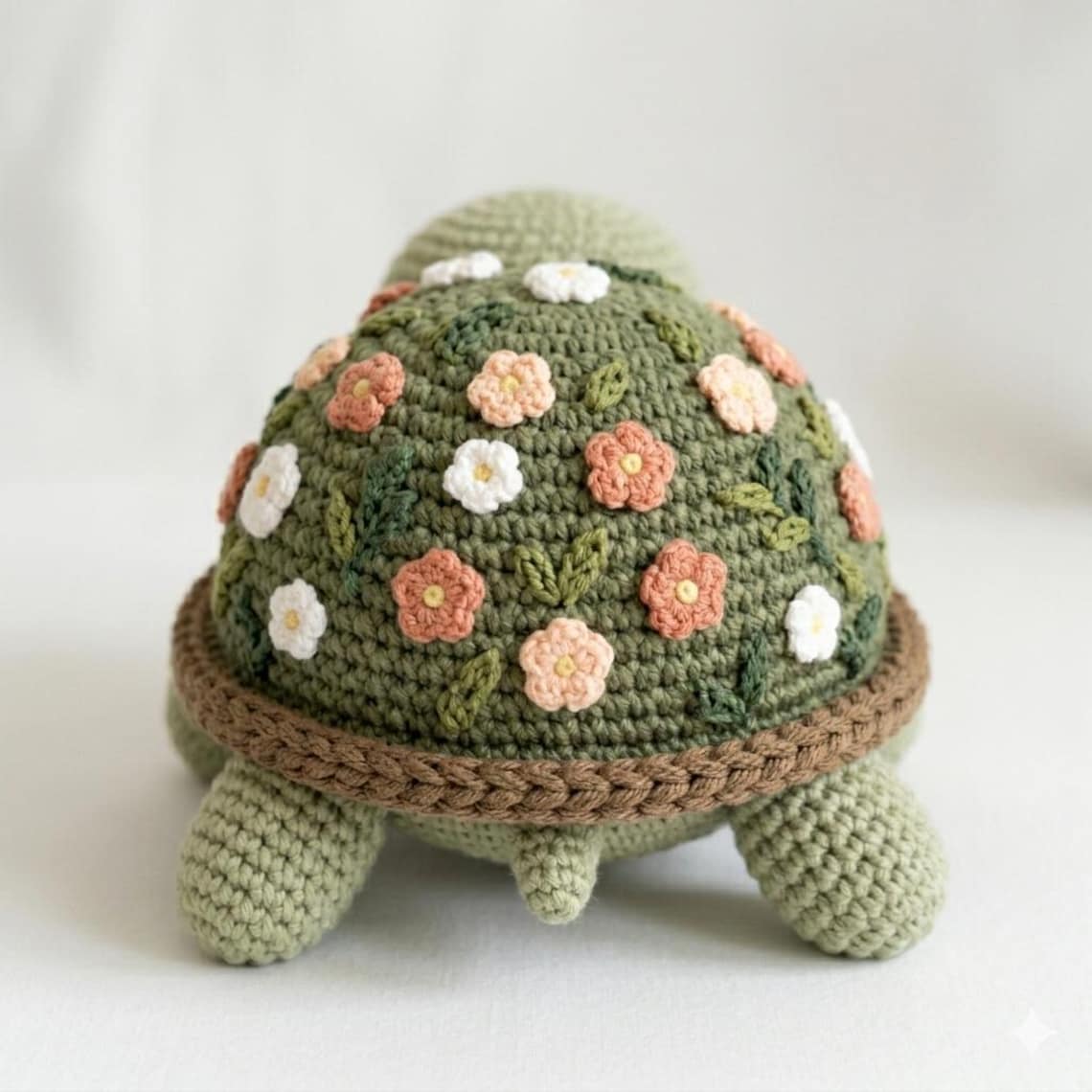 Crochet Turtle Amigurumi Pattern, Floral Garden, Beginner Friendly PDF ...