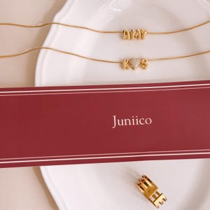 Bubble Letter Name Necklace, 18K Gold Personalized Initial Jewelry