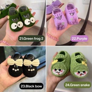 Soft crochet baby shoes with teddy bear ears, perfect gift for baby shower or newborn