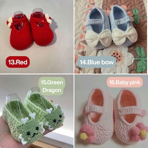 Crochet teddy bear baby shoes made with soft yarn, perfect handmade infant footwear