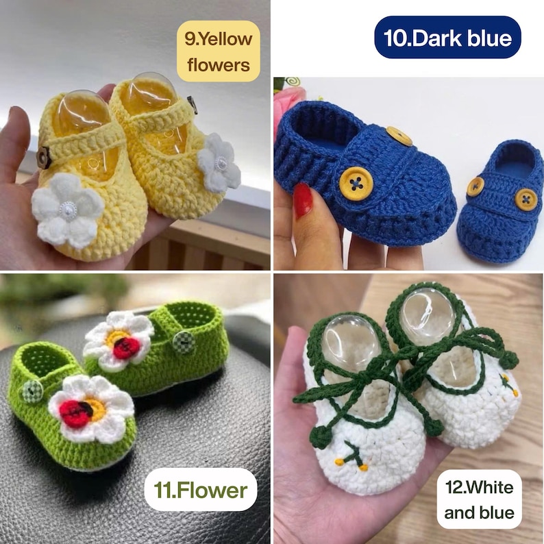 Handcrafted crochet baby booties with bear face, soft and cozy newborn shoes