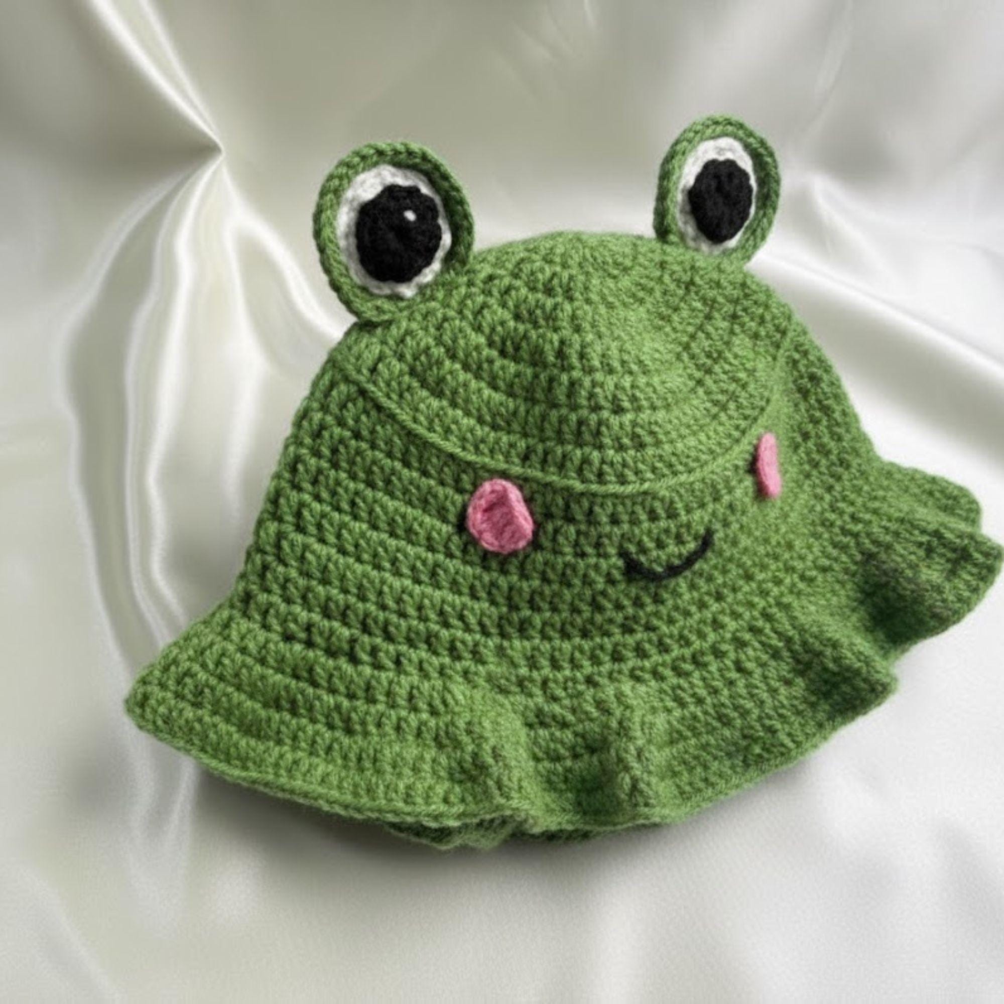 UPON REQUEST HANDMADE Frog Bonnet – Crochet Hat Green Frog How to Crochet Froggy Bonnet (newborn - 1 month) - YouTube main image 2