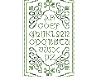 Celtic Alphabet Sampler Cross Stitch Pattern (PDF Pattern)