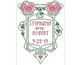 Art Nouveau Wedding Sampler