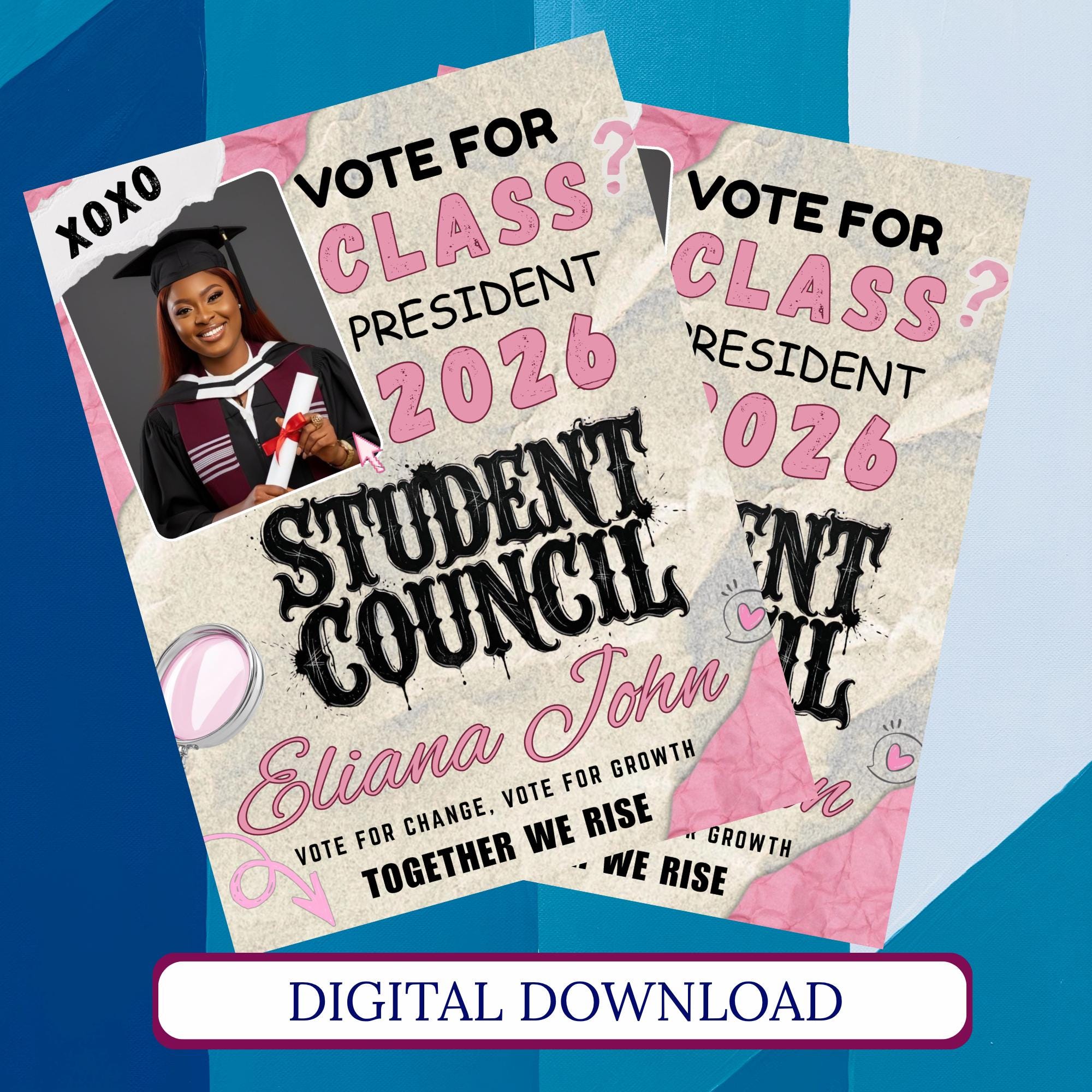 Student Council Campaign Flyer Canva Template | Voting Flyer Class ...