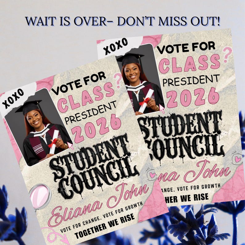 Student Council Campaign Flyer Canva Template | Voting Flyer Class ...