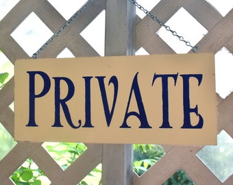 Private or Keep Out Wooden Sign | Protect Property and Discourage Trespassing | Outdoor Ready and Hangs with Chain