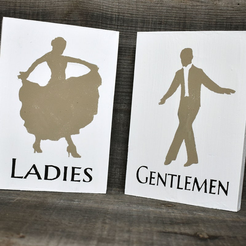 Men and Women Restroom Sign - Etsy