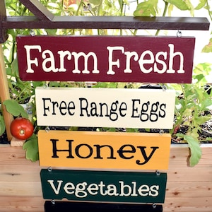 Farm Stand Sign | Custom Farmers Market Signage | Roadside Natural Foods Store Business Plaques