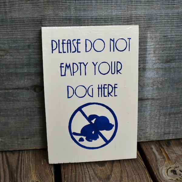 No Dog Poop Yard Sign | Please do not empty your dog here | Protect Lawn