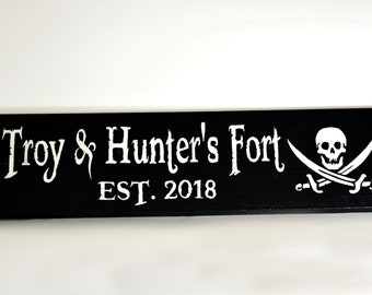 Custom Sign for Kids | Clubhouse Playhouse Fort Playroom Sign | Pirate or Princess Themed, etc.