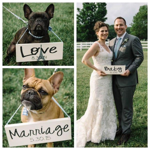 Milestone Love, Marriage, Baby Signs | Wedding Anniversary Gift | Announce Pregnancy | Custom Life Events