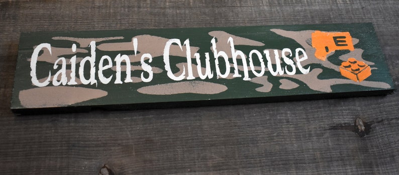Custom Playhouse Sign for Kids Clubhouse, Fort, Playroom, Bedroom Decor image 4