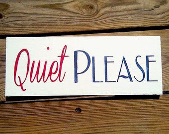 Quiet Please Sign | Shh Spa Library Therapy Wooden | Reclaimed Wood